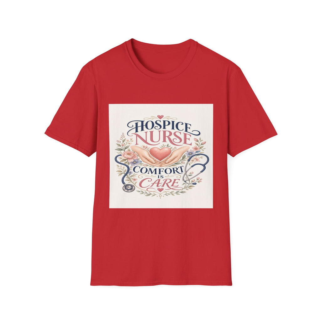Elegant T-Shirt Design Celebrating Hospice Nurses With Compassionate Imagery- Graphic Tees