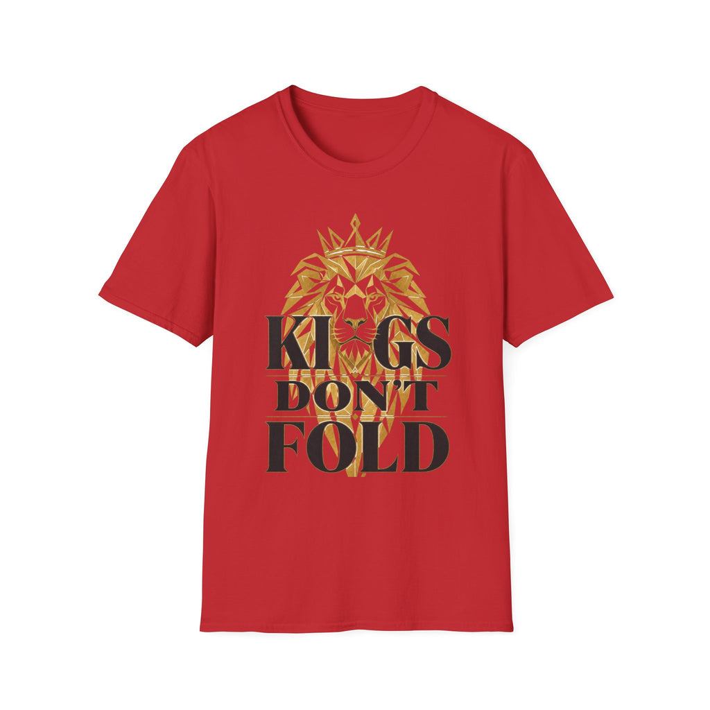 Kings Don't Fold T‑Shirt — Gold Lion Crown Graphic Tee