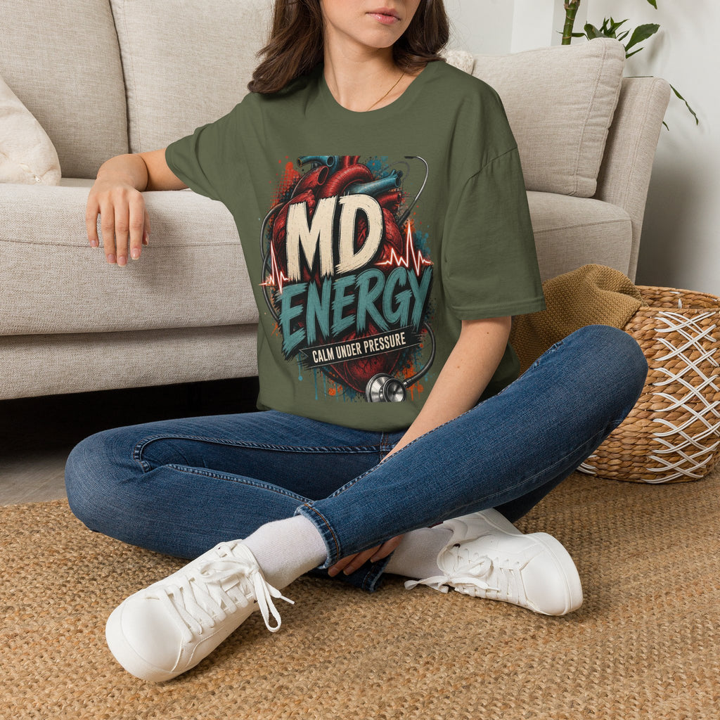 Bold MD Energy Graphic With Anatomical Heart Design