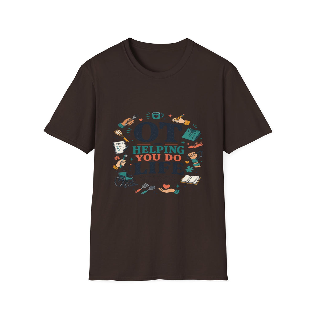 Playful Typography Framed By Colorful Illustrations And Hands- Graphic Tees