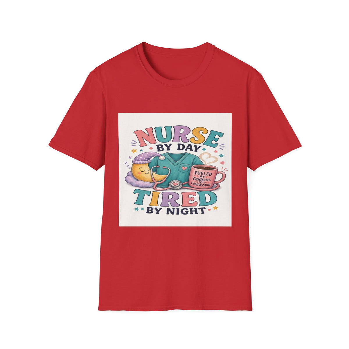 Playful T-shirt Design Featuring Nurse Life Typography And Illustrations (1)- Graphic Tees