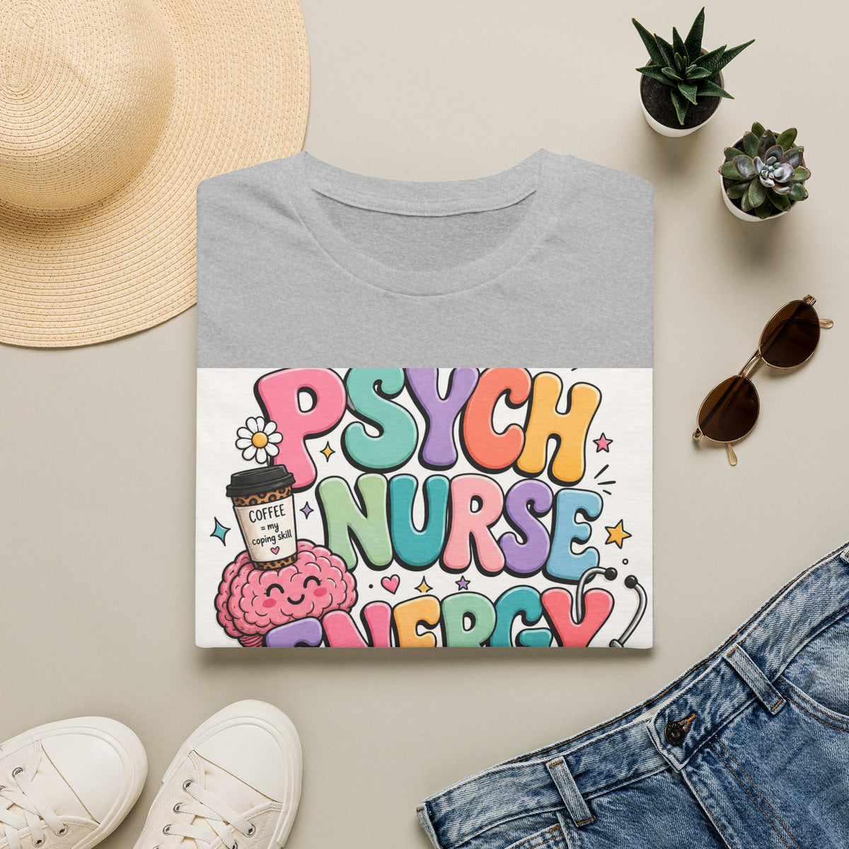 Playful Typography Design Celebrating Psych Nurse Energy