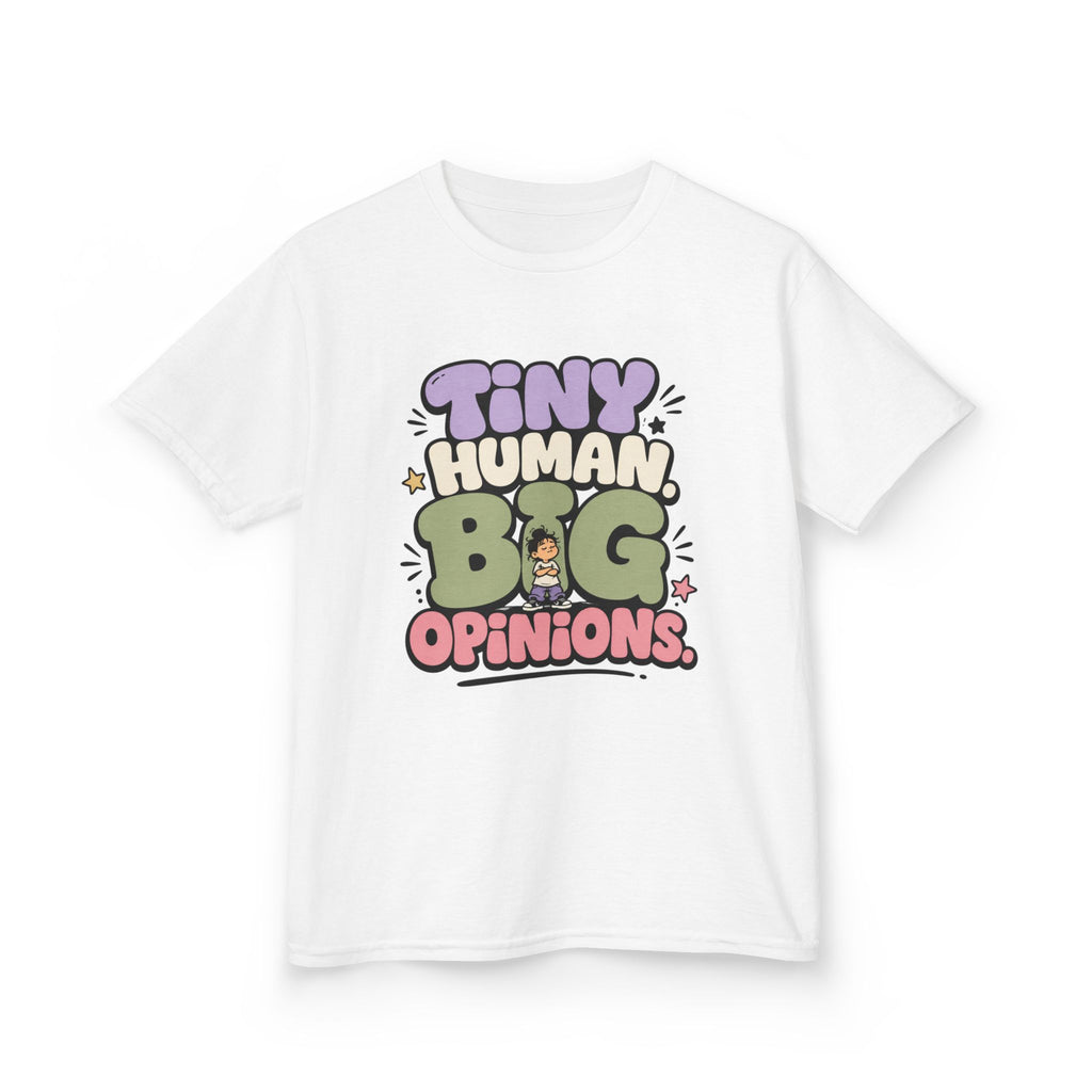 Kids T-Shirt — “Tiny Human, Big Opinions” Cute Toddler Graphic Tee