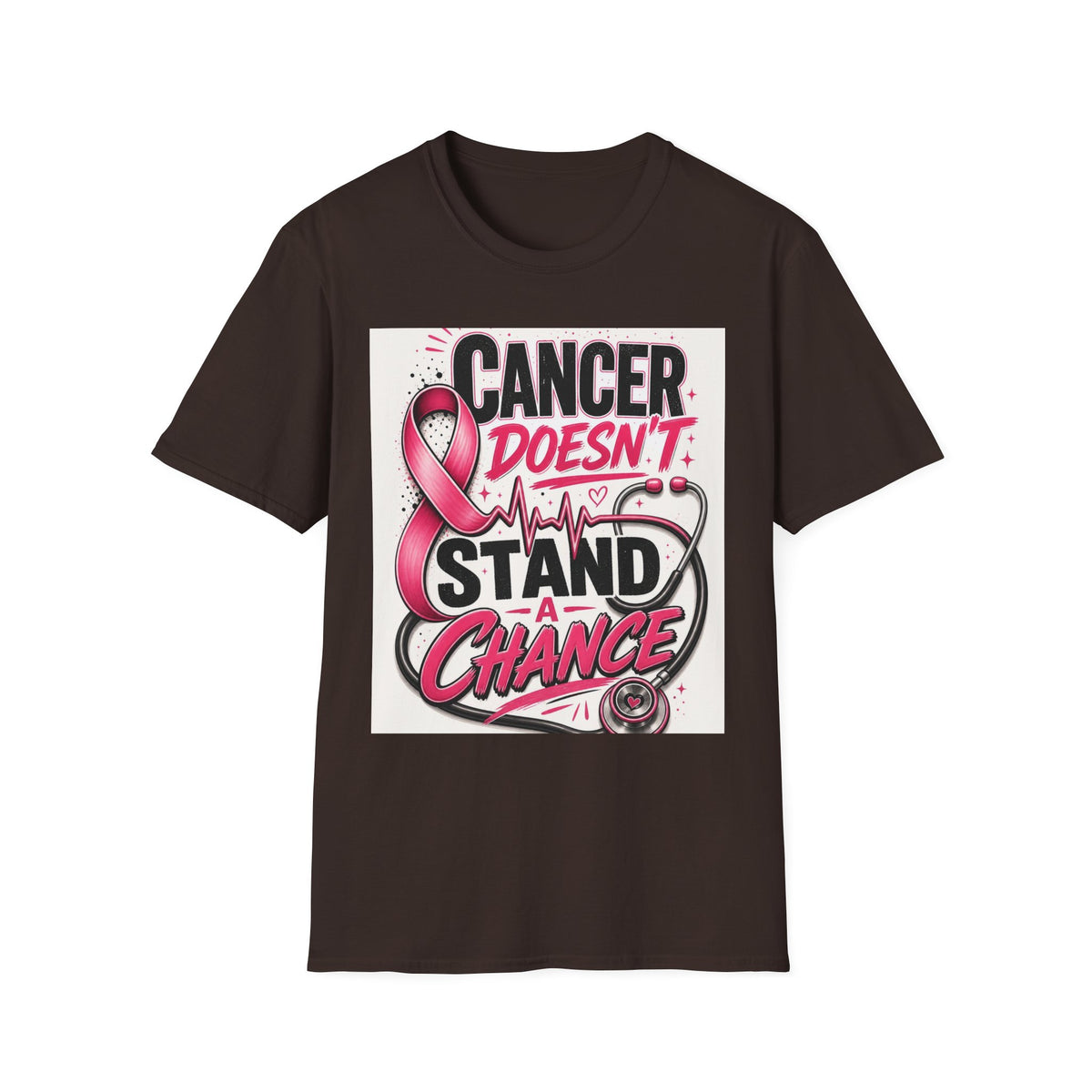 Bold Oncology Nurse Design Featuring Empowering Phrase With Awareness Ribbon