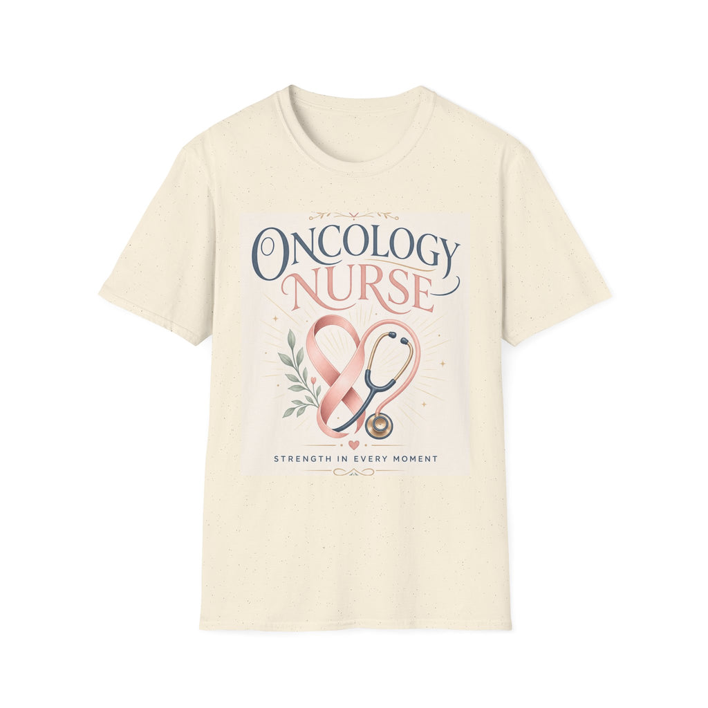 Elegant T Shirt Design With Oncology Nurse Text And Symbolism