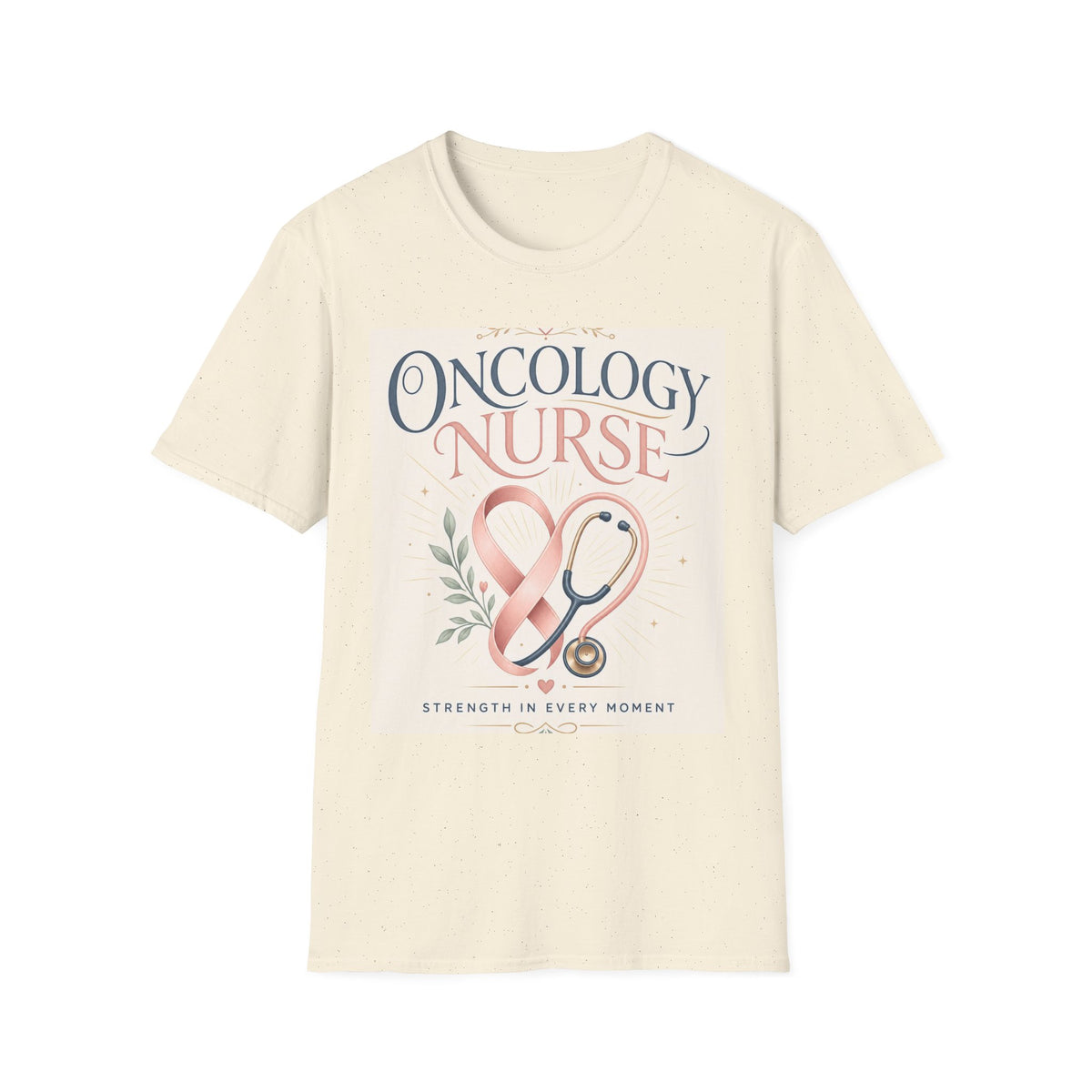 Elegant T Shirt Design With Oncology Nurse Text And Symbolism