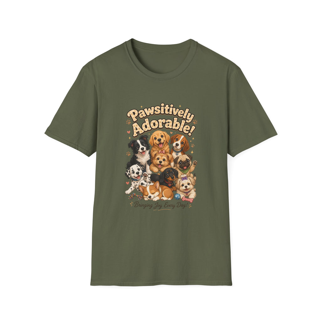 Pawsitively Adorable! Dog Lover T-Shirt — Cute Puppies Graphic Tee