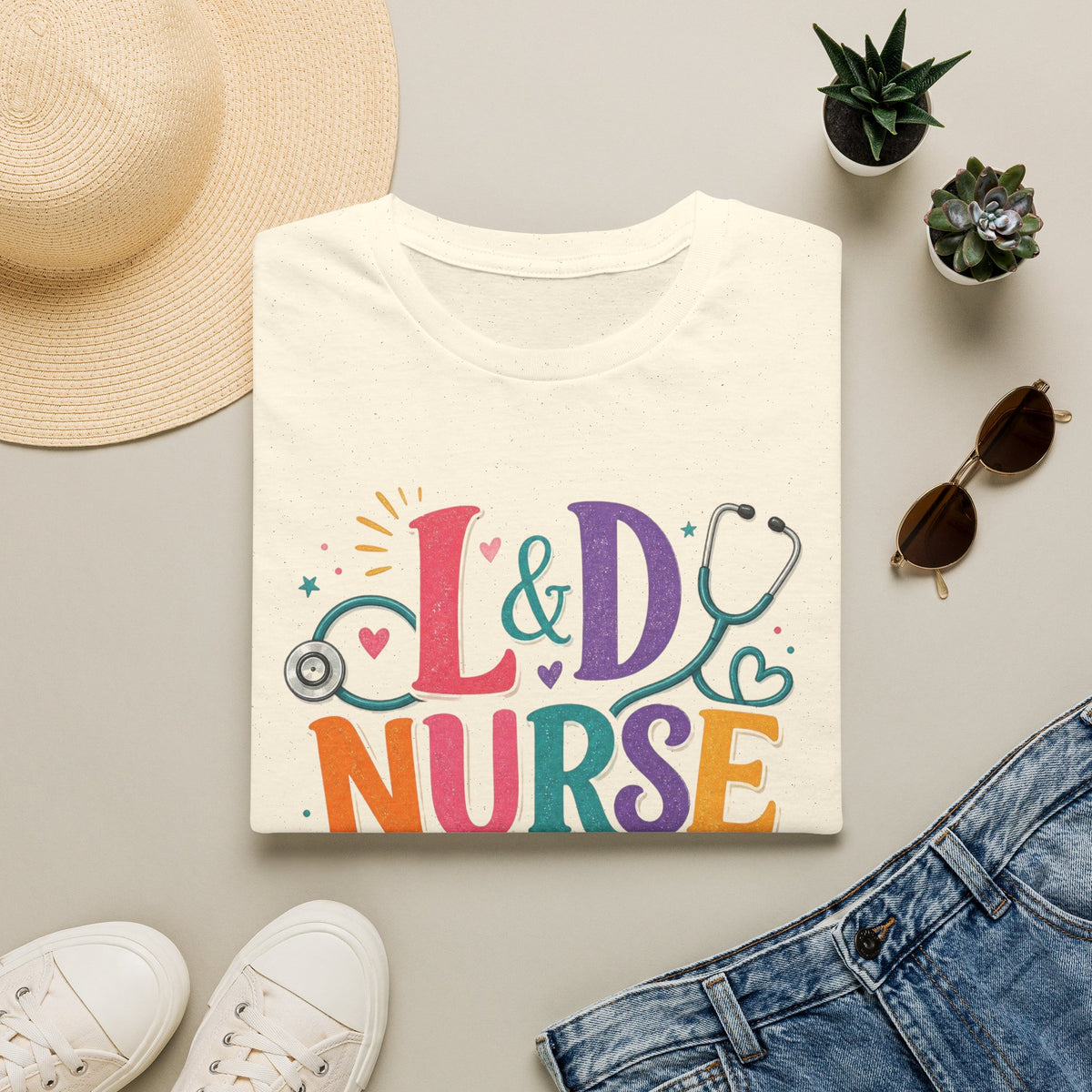 L&D Nurse Energy Trendy T Shirt Design With Vibrant Elements