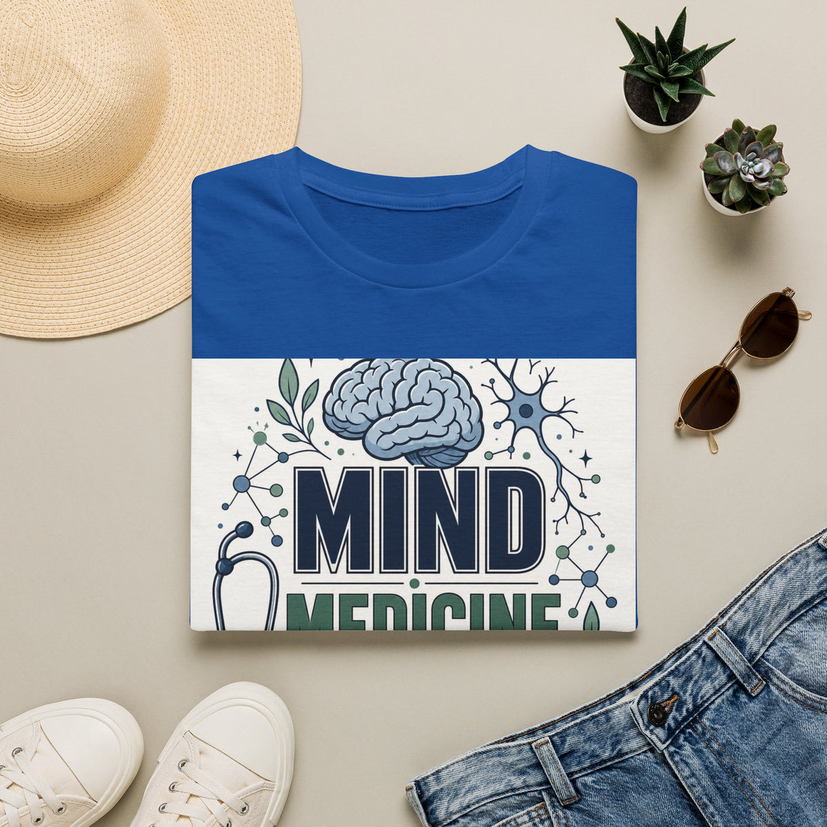 Illustration Of Stacked Words Mind Medicine Healing With Medical Icons