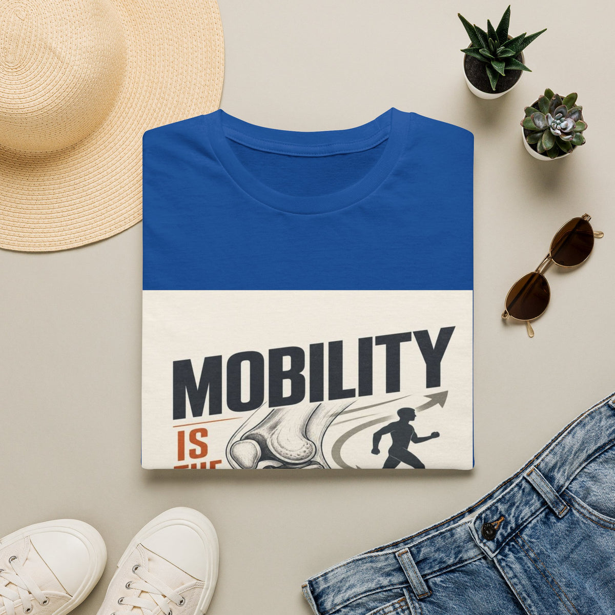 Bold Typography And Anatomical Illustration Representing Mobility Mission- Graphic Tees