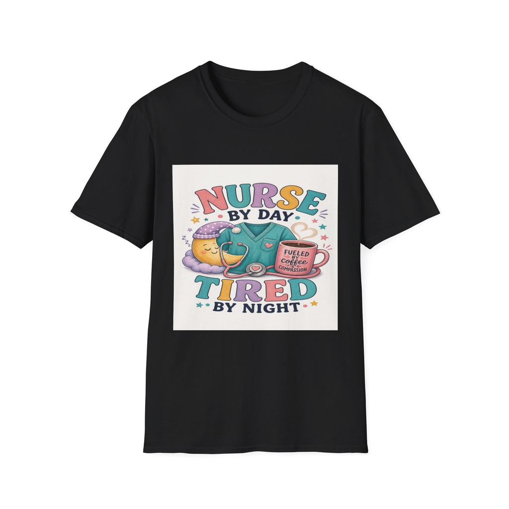 Playful T-shirt Design Featuring Nurse Life Typography And Illustrations (1)- Graphic Tees