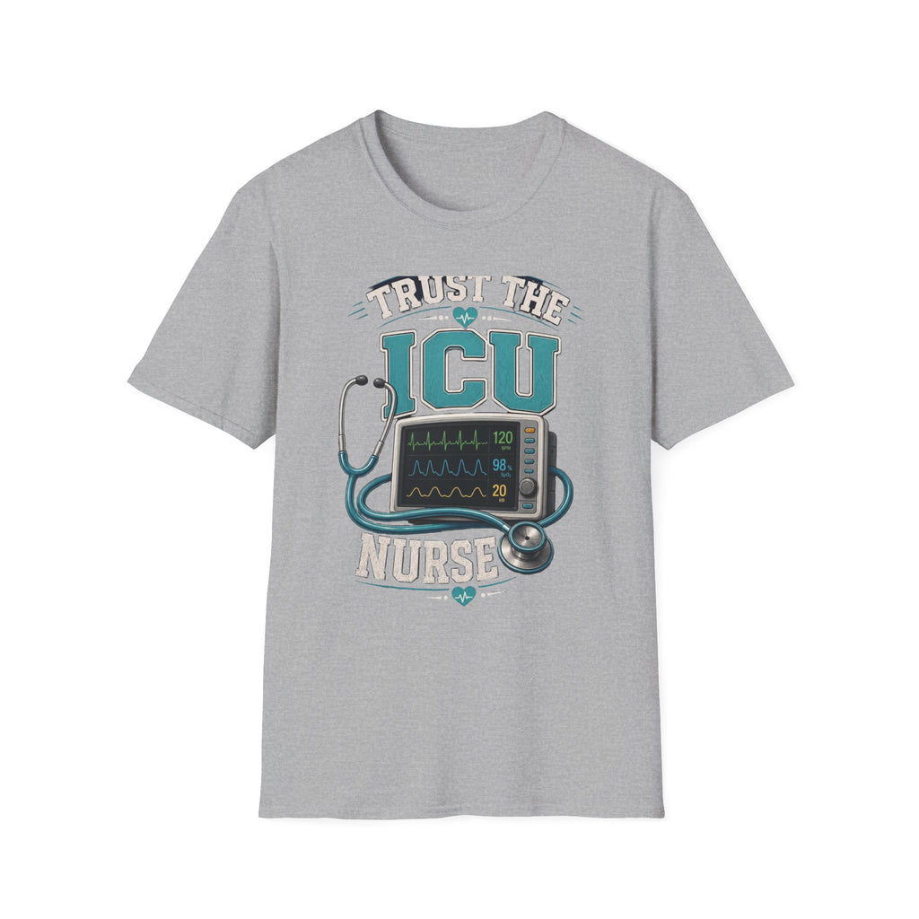 Bold T Shirt Design Featuring Trust The ICU Nurse Phrase