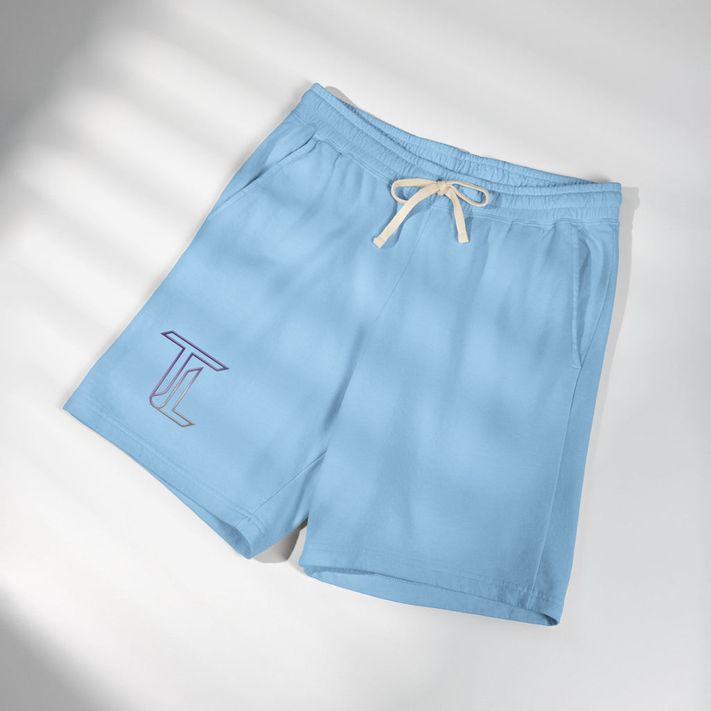 Fleece Sweat Shorts — Minimal Logo Garment-Dyed Lounge Shorts
