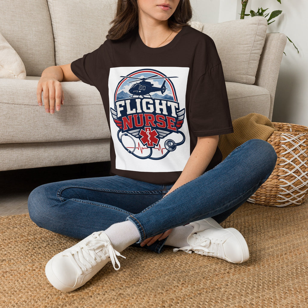 Aviation Inspired T Shirt Design Featuring Flight Nurse Graphic