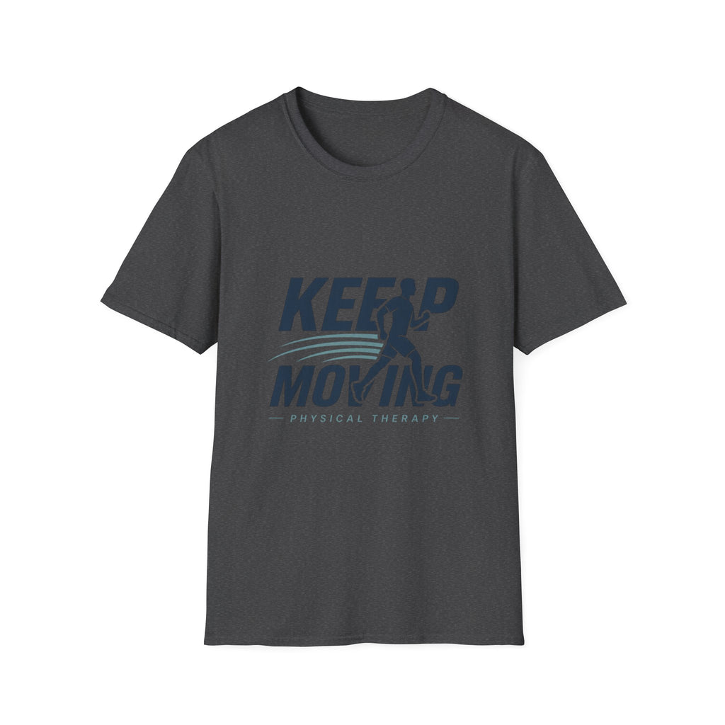 Minimalist T Shirt Design Featuring Keep Moving Statement