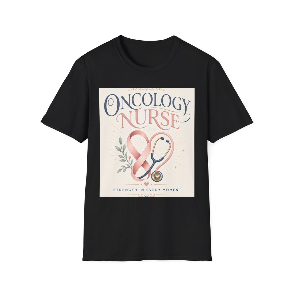 Elegant T Shirt Design With Oncology Nurse Text And Symbolism