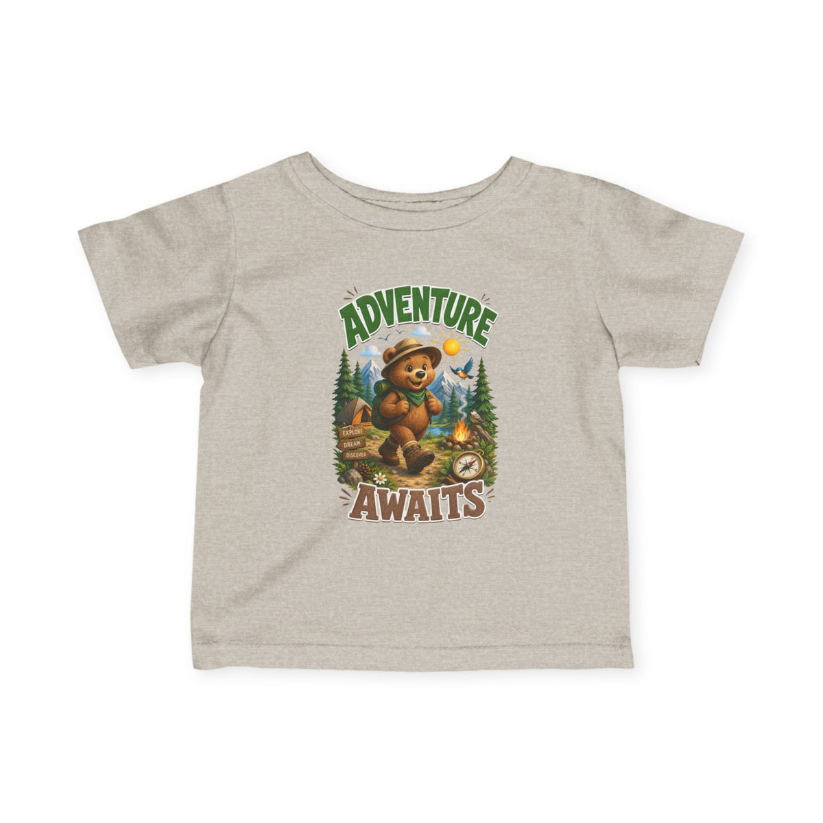 Infant Tee - Adventure Awaits Bear Graphic