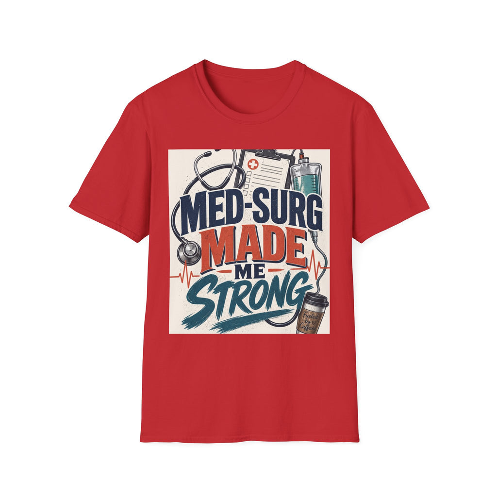 Bold Typography Design Celebrating Med Surg Strength With Healthcare Icons
