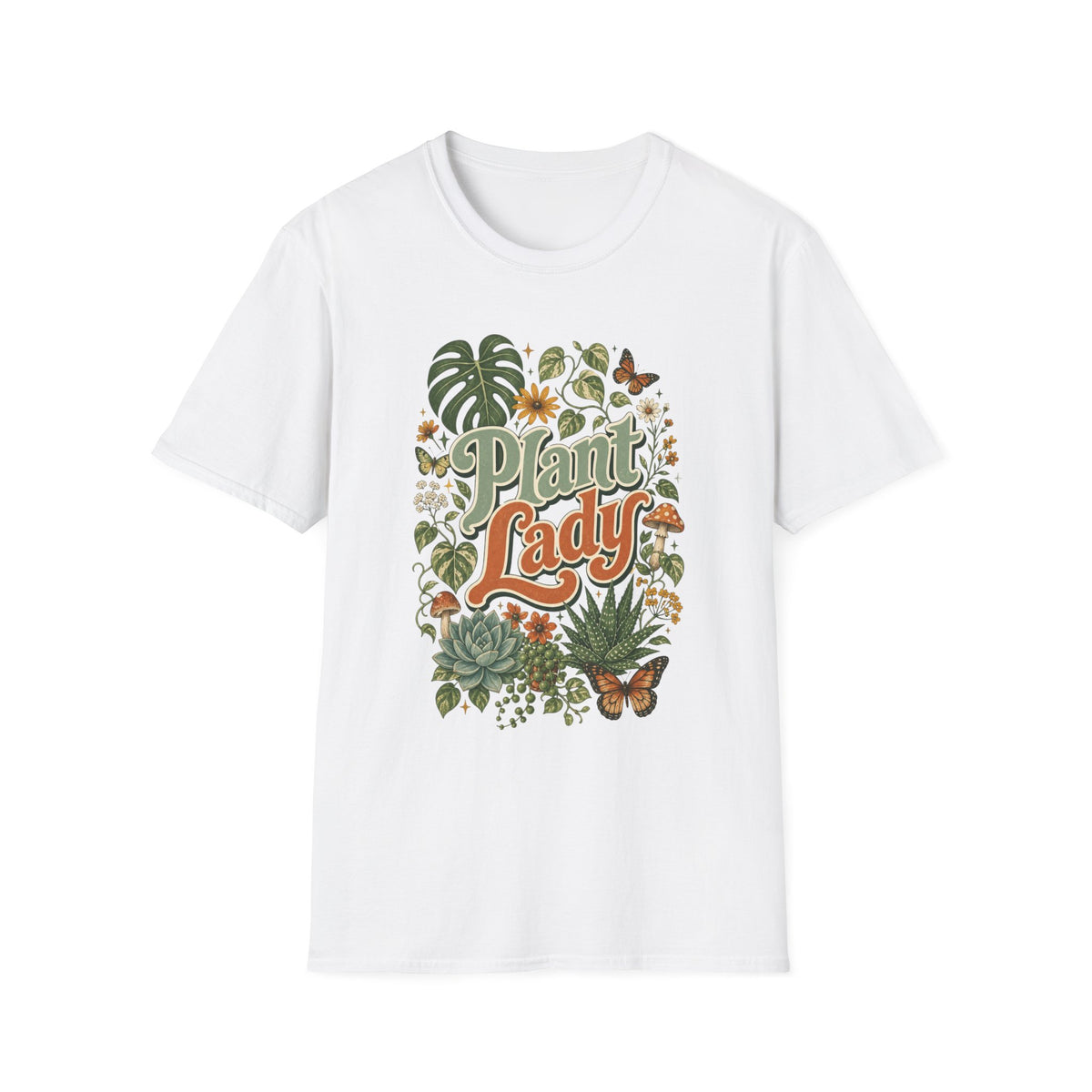 Plant Lady T-Shirt — Vintage Botanical Graphic Tee for Plant Lovers