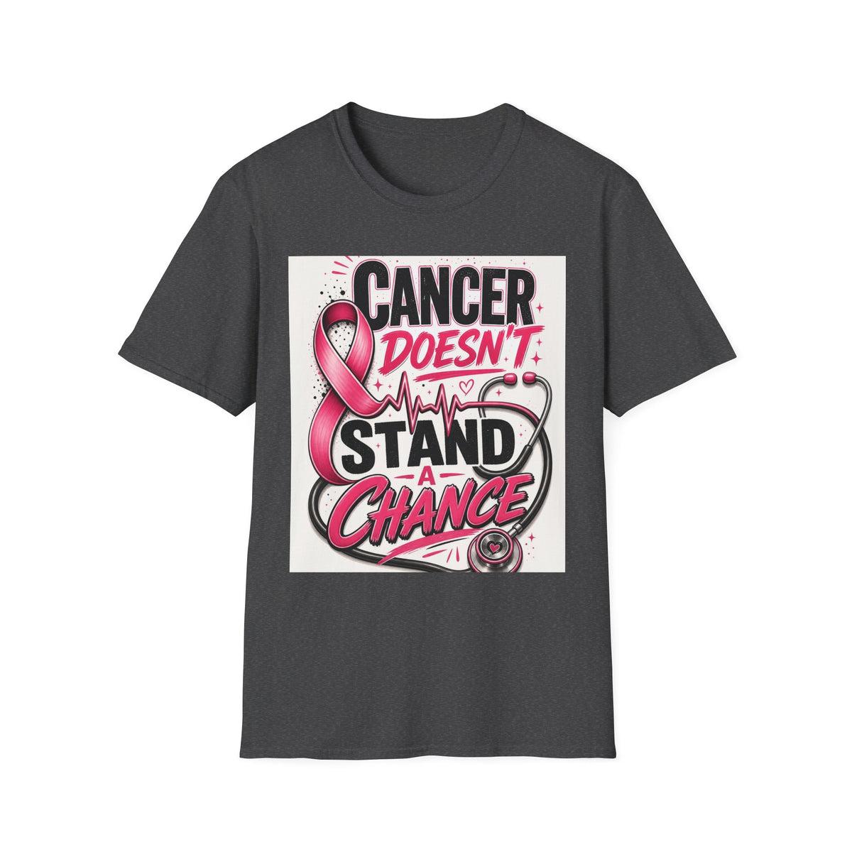Bold Oncology Nurse Design Featuring Empowering Phrase With Awareness Ribbon