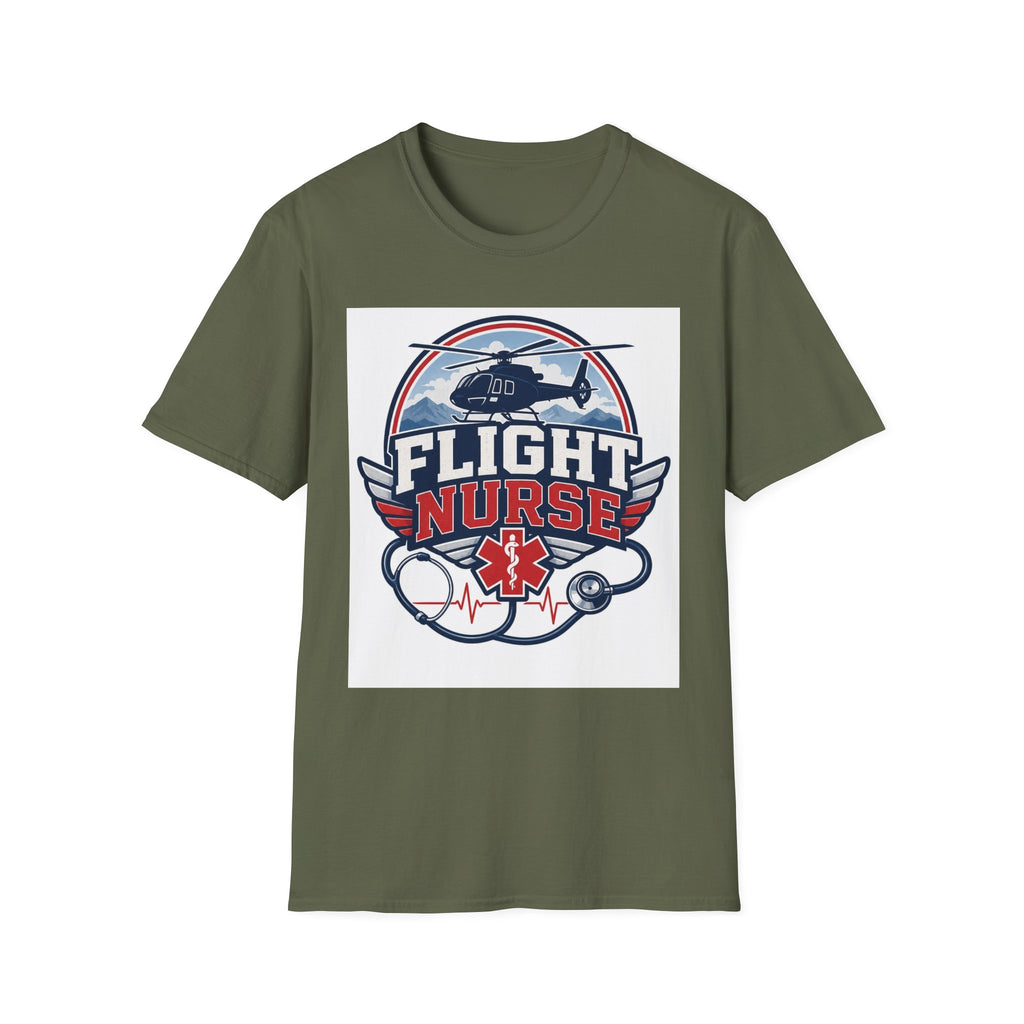 Aviation Inspired T Shirt Design Featuring Flight Nurse Graphic