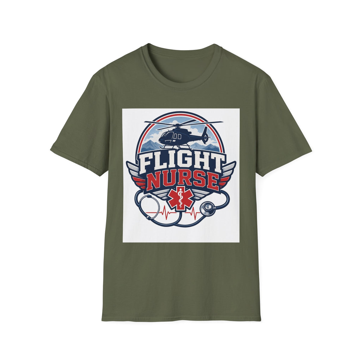 Aviation Inspired T Shirt Design Featuring Flight Nurse Graphic