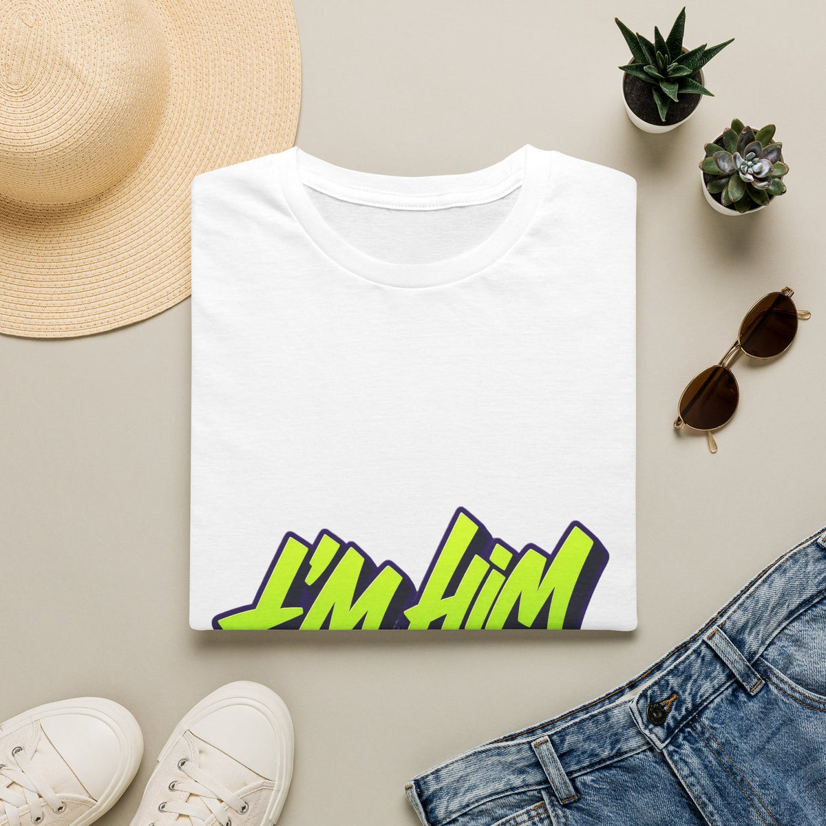 I'm Him T-Shirt — Bold Neon Streetwear Graphic Tee
