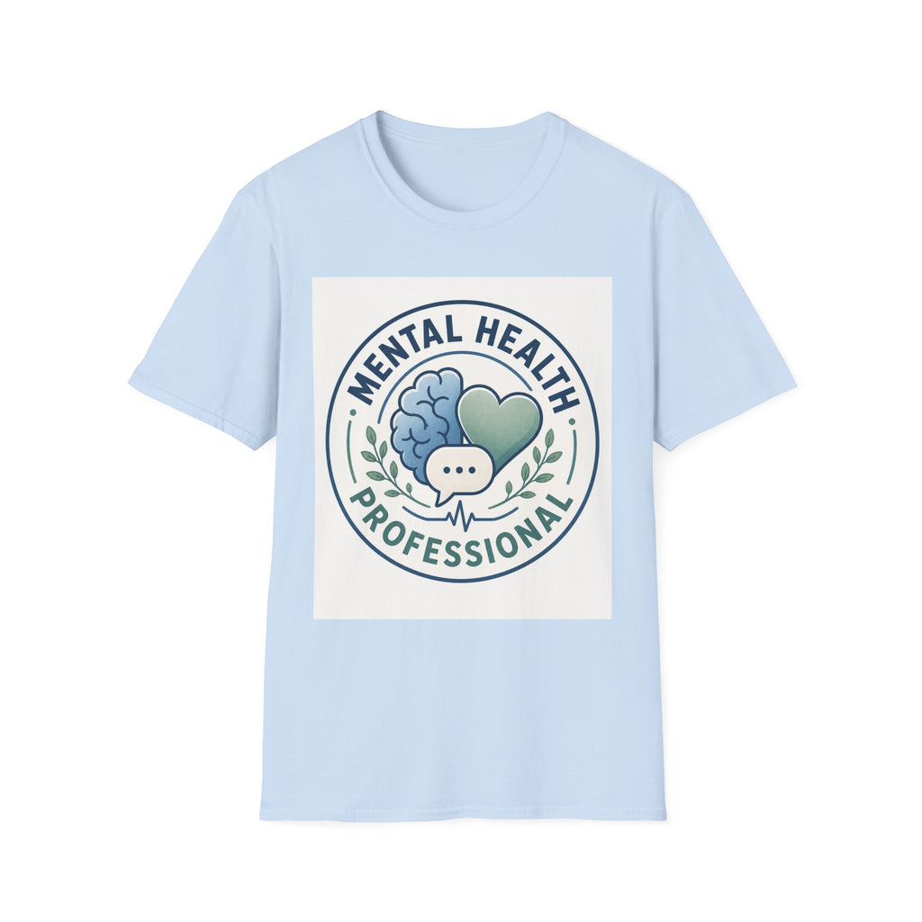 Badge Style Graphic Featuring Mental Health Professional Title With Iconography