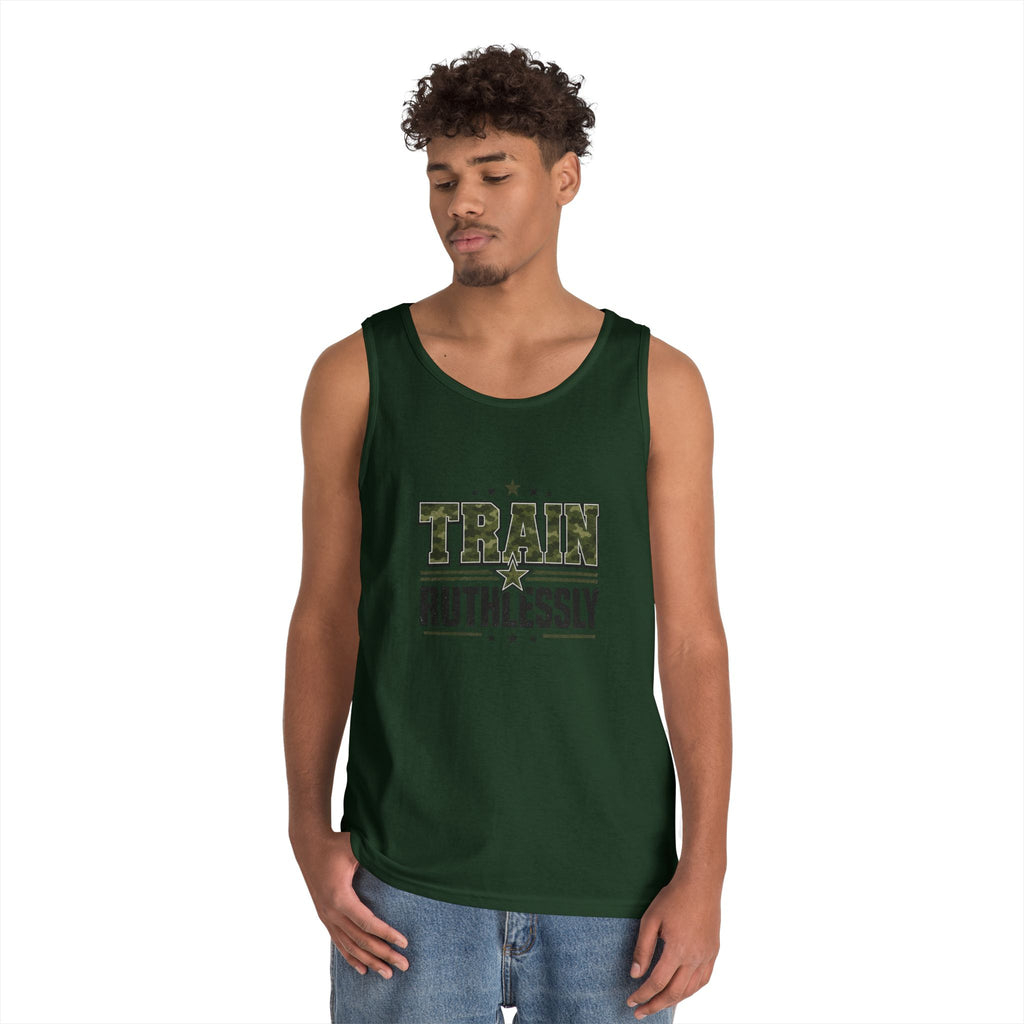 Train Ruthlessly Camouflage Gym Tank
