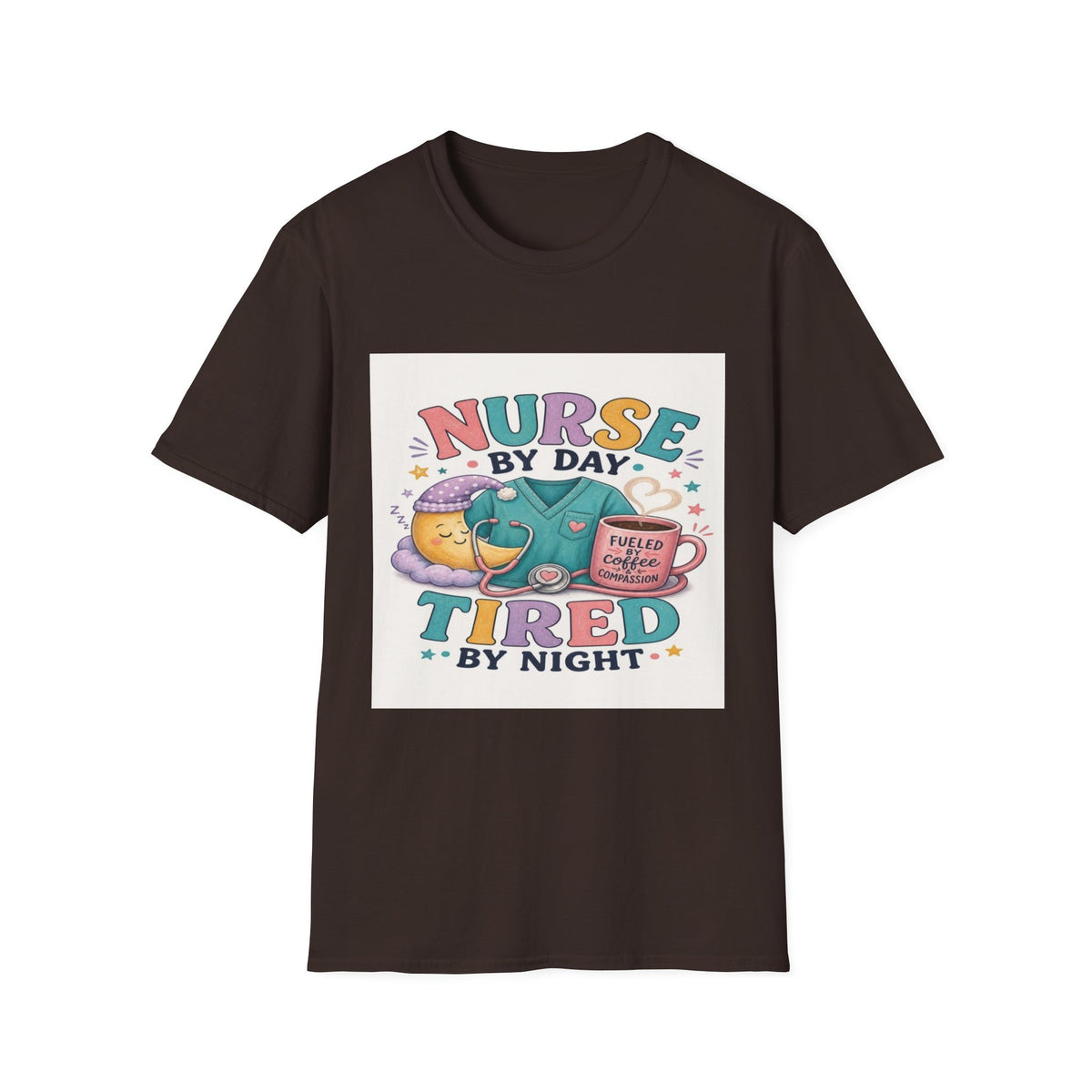 Playful T-shirt Design Featuring Nurse Life Typography And Illustrations- Graphic Tees
