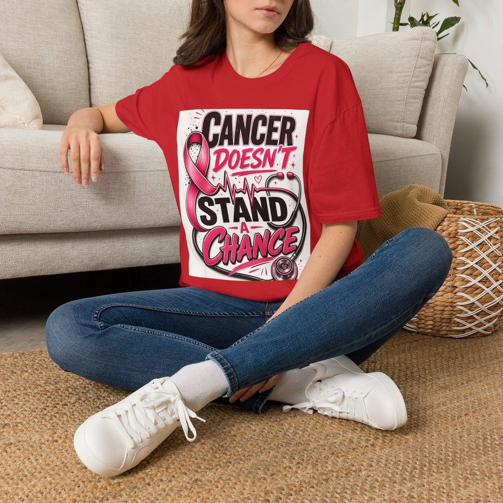 Bold Oncology Nurse Design Featuring Empowering Phrase With Awareness Ribbon