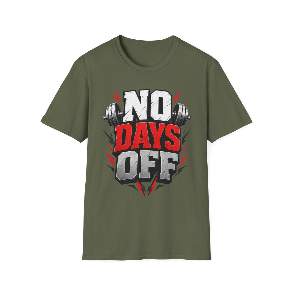 No Days Off T-Shirt — Motivational Gym Workout Tee