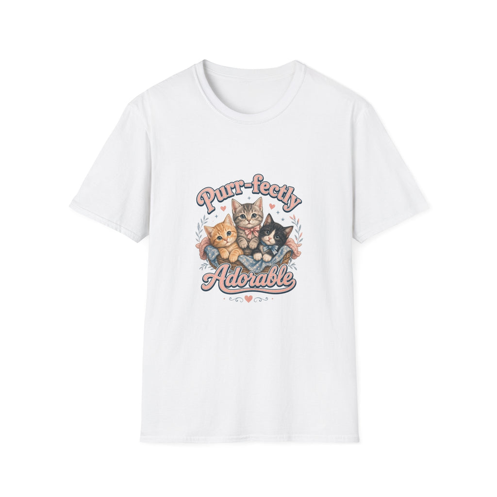 Cat T-Shirt — "Purr-fectly Adorable" Cute Kitten Graphic Tee