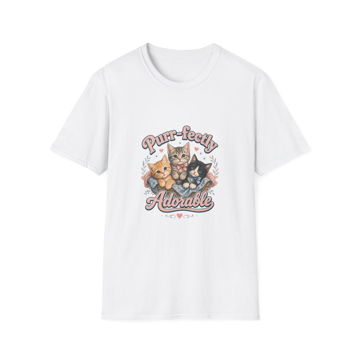 Cat T-Shirt — "Purr-fectly Adorable" Cute Kitten Graphic Tee