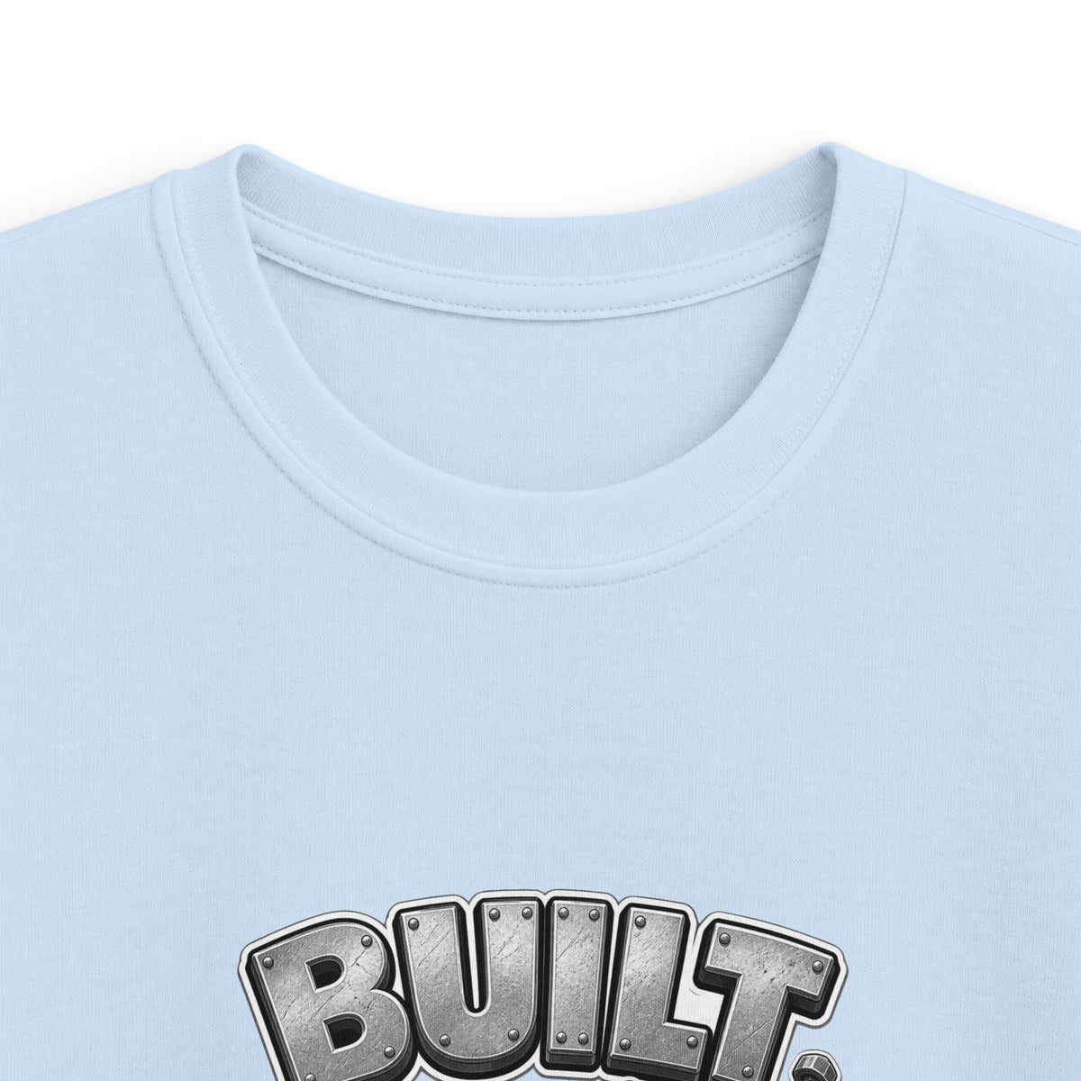 Kids Tee — "Built to Play" Construction Trucks Graphic