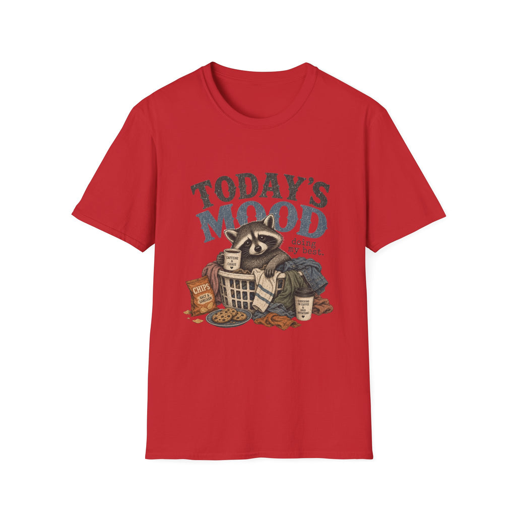 Today’s Mood Raccoon T-Shirt — 'Doing My Best' Cozy Casual Tee