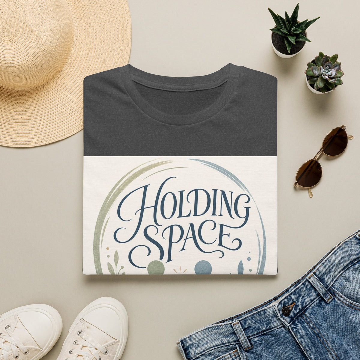 Elegant Typography With Abstract Figures Symbolizing Harmony