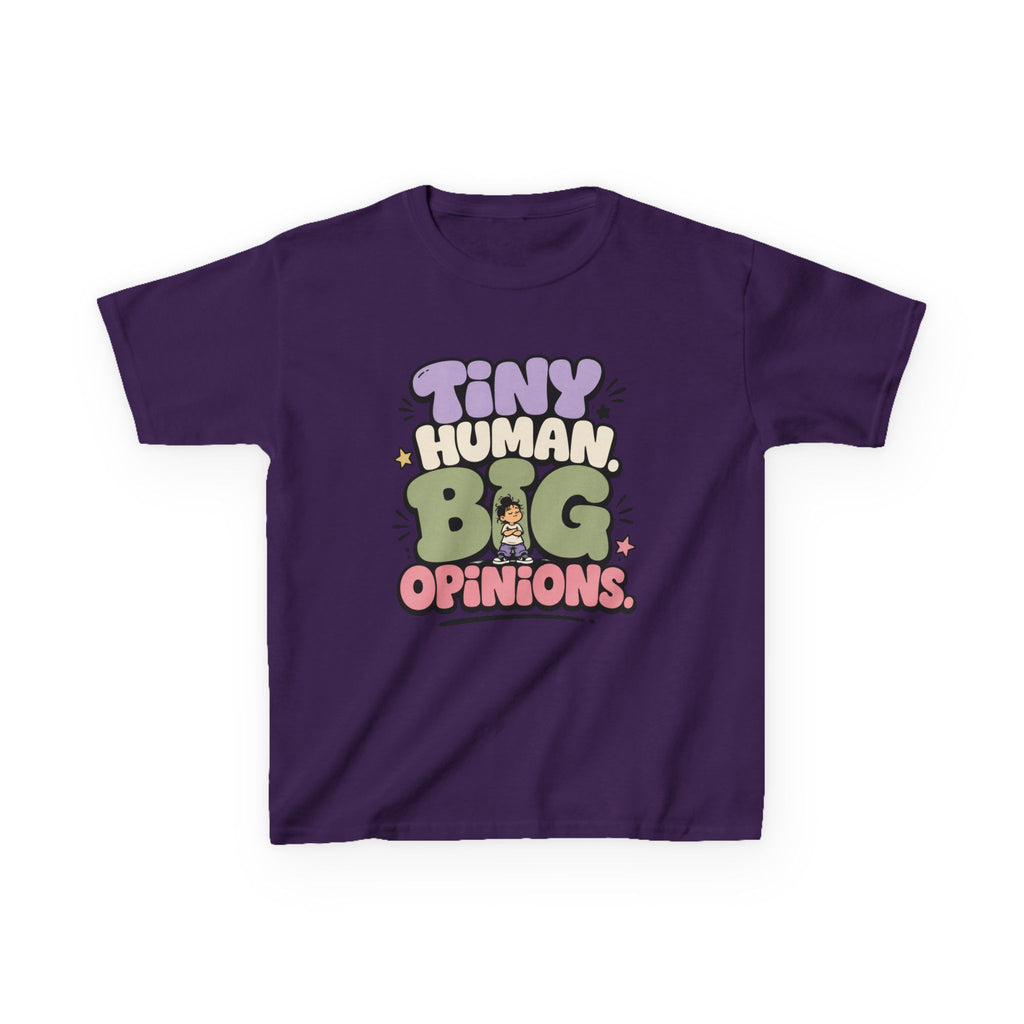 Kids T-Shirt — “Tiny Human, Big Opinions” Cute Toddler Graphic Tee