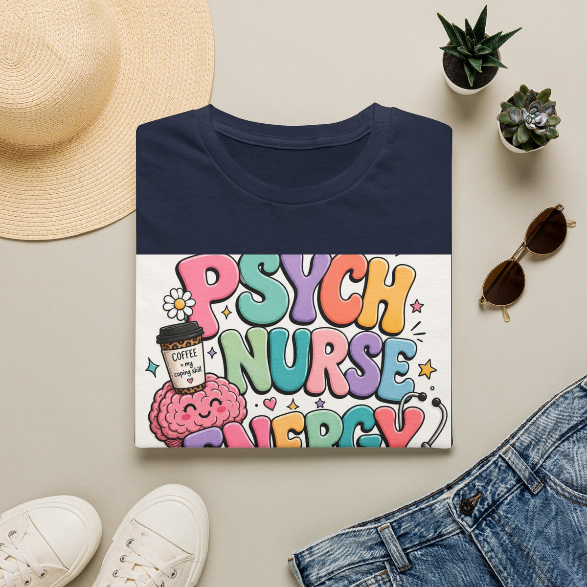 Playful Typography Design Celebrating Psych Nurse Energy