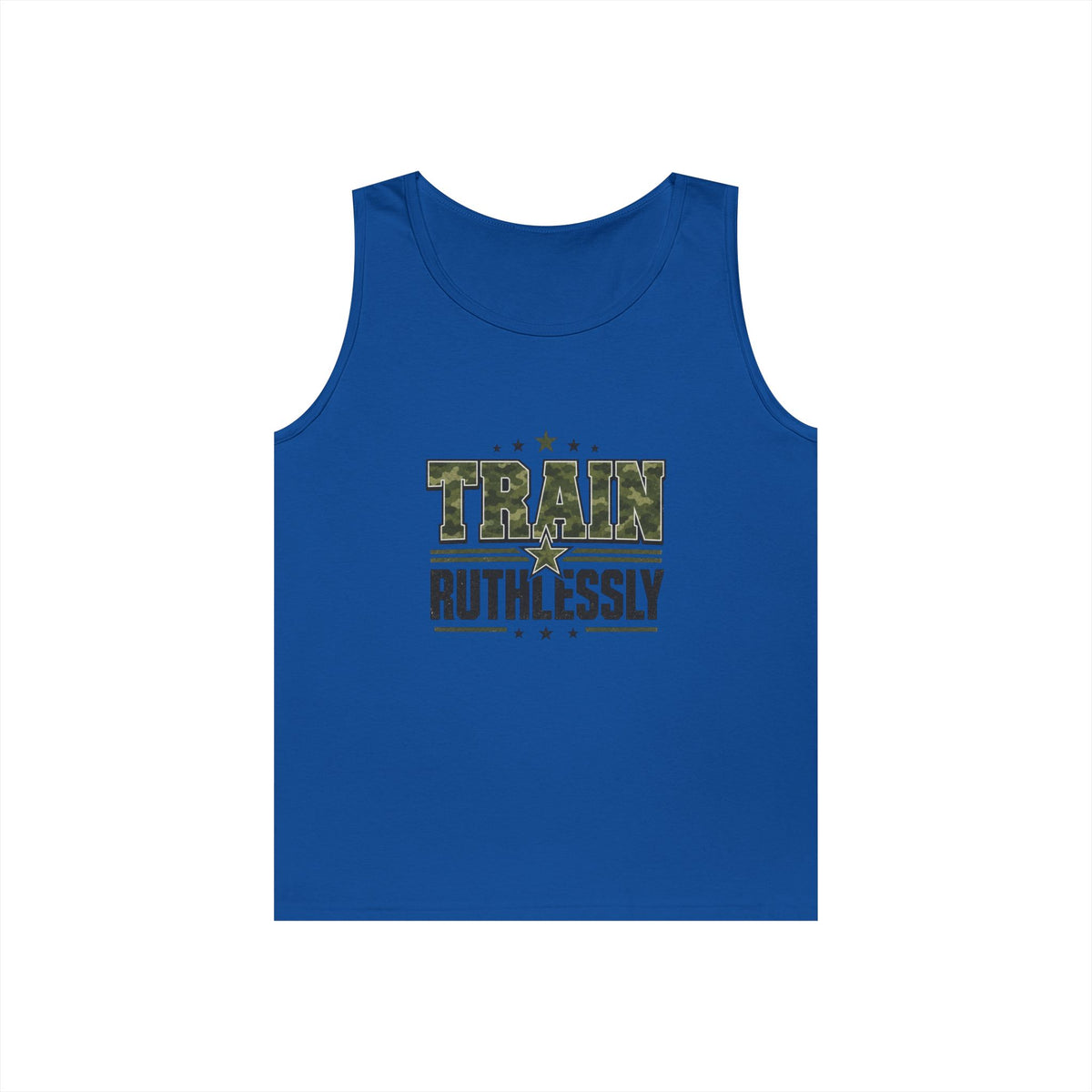 Train Ruthlessly Camouflage Gym Tank