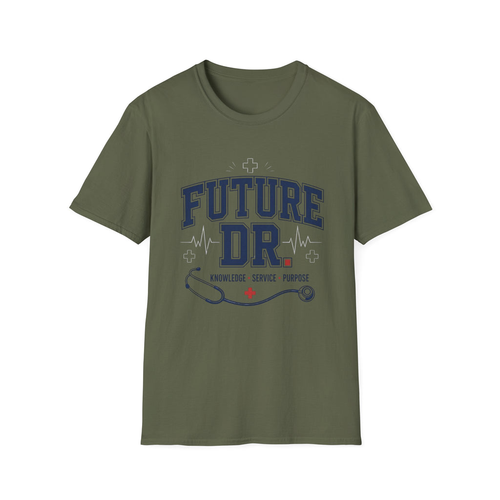 Collegiate T Shirt Design With Future Dr Text And Medical Accents