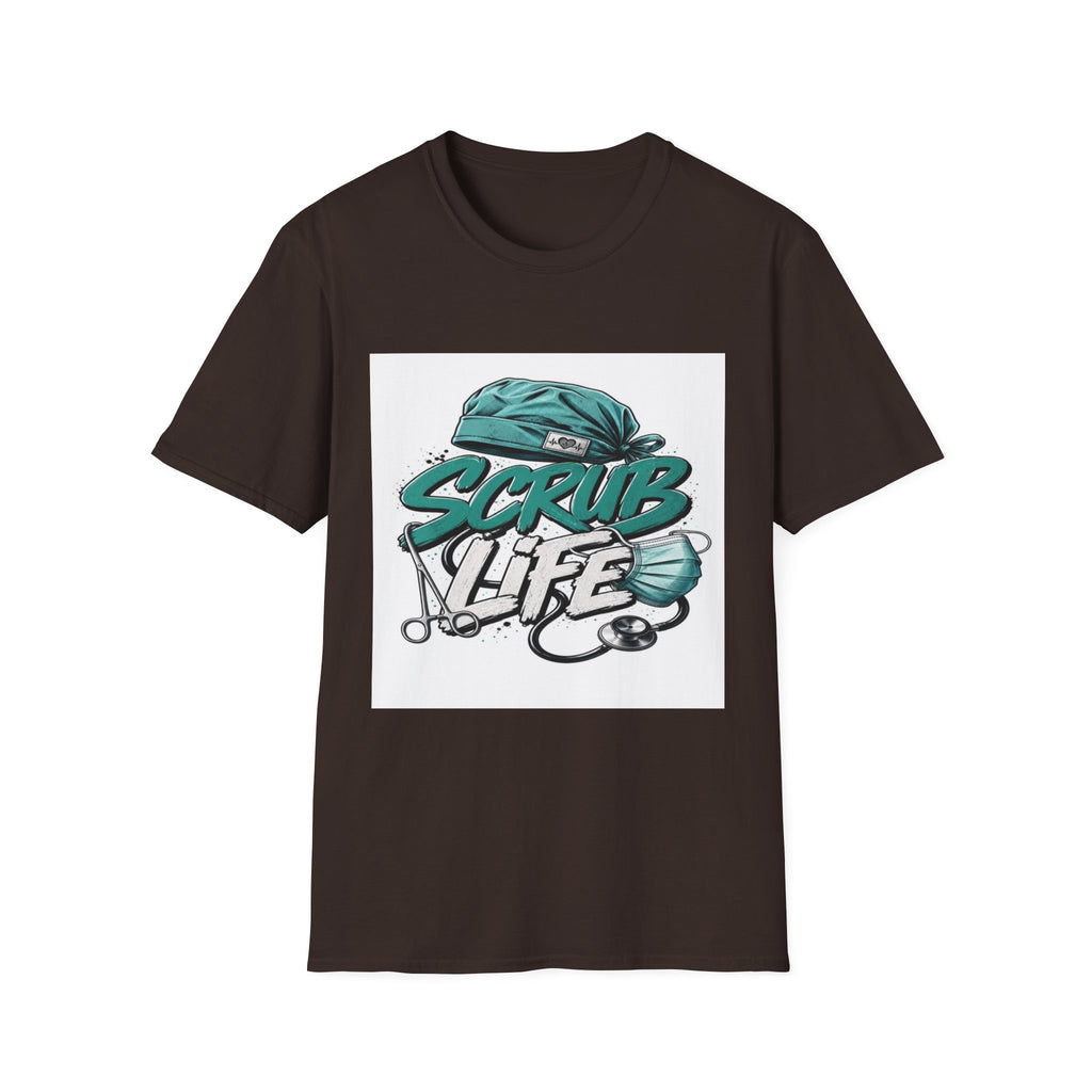 Modern Scrub Life T-Shirt Design With Playful Typography- Graphic Tees