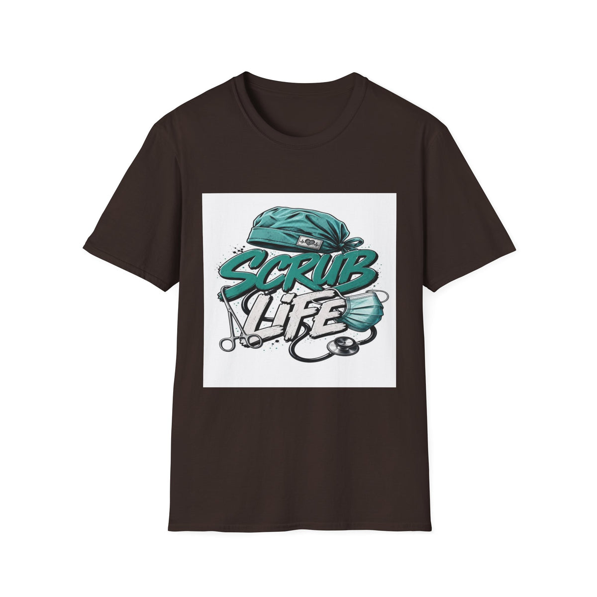 Modern Scrub Life T-Shirt Design With Playful Typography- Graphic Tees