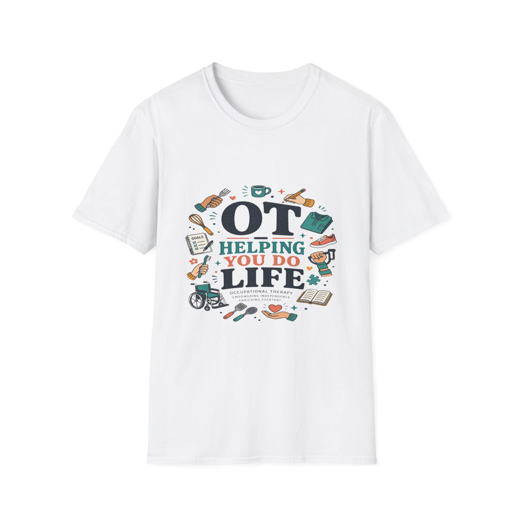 Playful Typography Framed By Colorful Illustrations And Hands- Graphic Tees