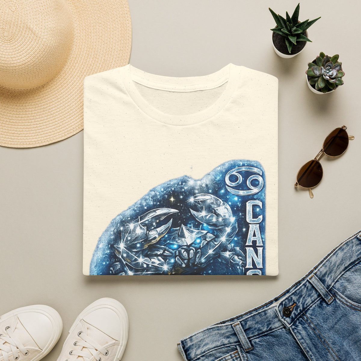 Cancer Zodiac T-Shirt — Starry Crab Astrology Tee (Cancer)