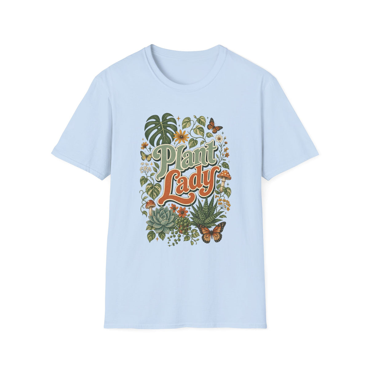 Plant Lady T-Shirt — Vintage Botanical Graphic Tee for Plant Lovers