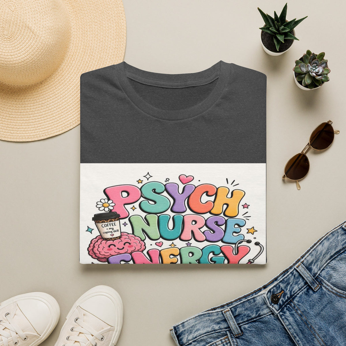 Playful Typography Design Celebrating Psych Nurse Energy- Graphic Tees
