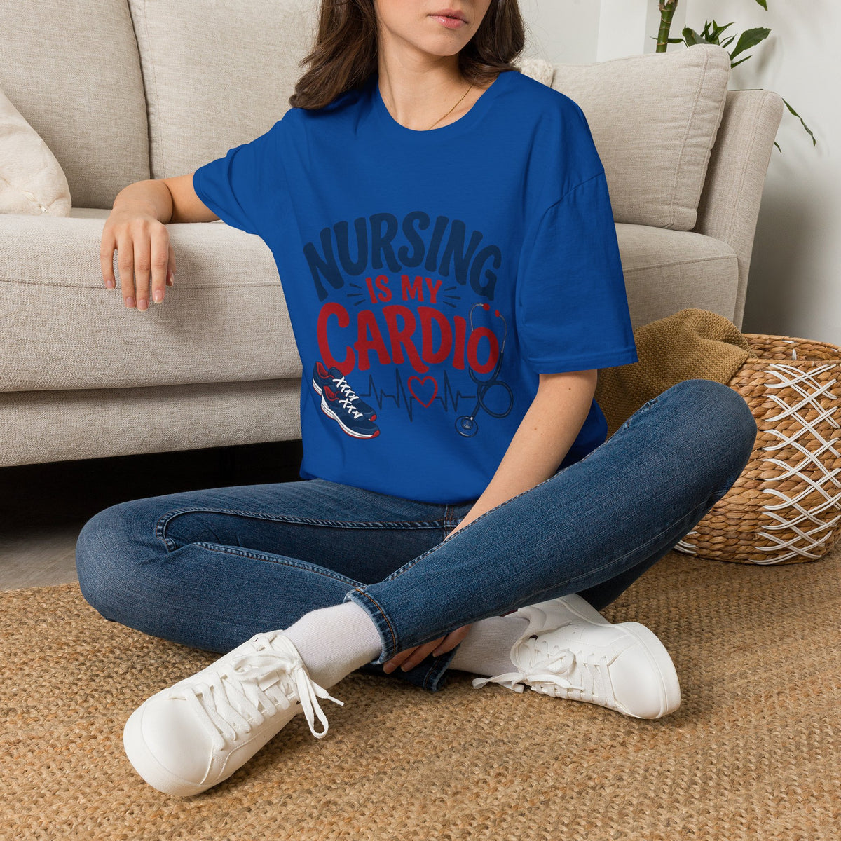 Nursing Is My Cardio T‑Shirt — Funny Nurse Gift Tee