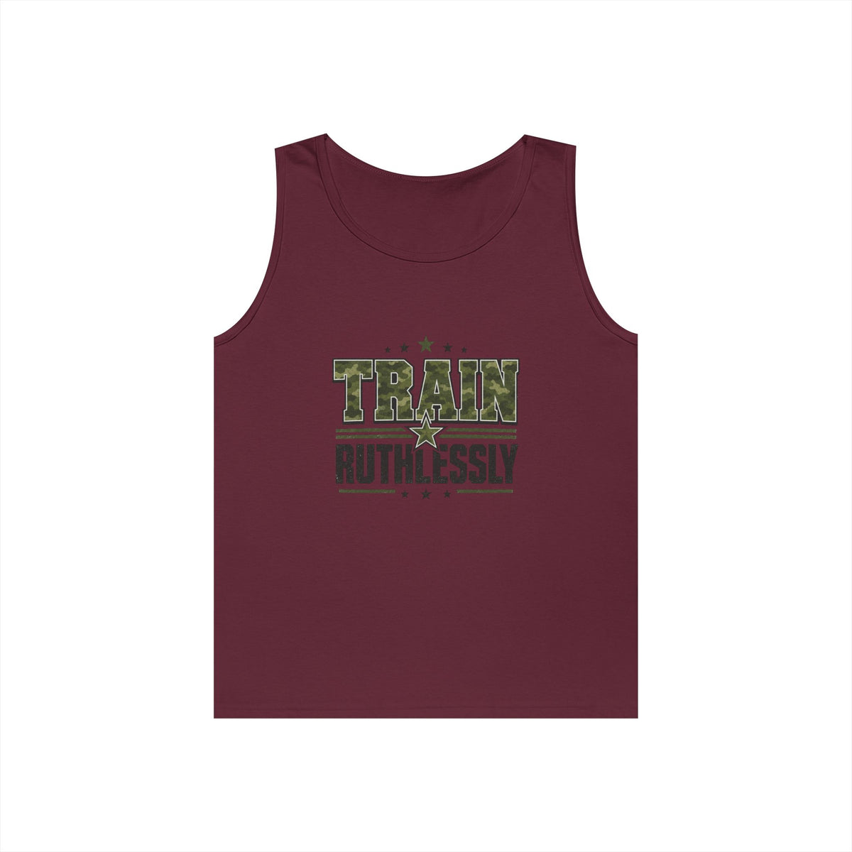 Train Ruthlessly Camouflage Gym Tank