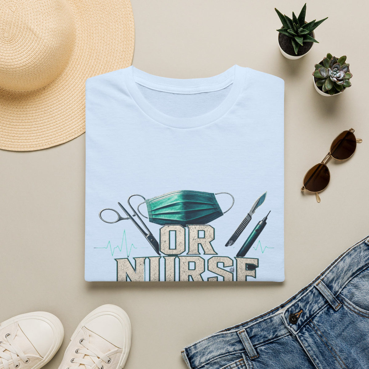 Bold Typography T-Shirt Design For OR Nurse Theme- Graphic Tees
